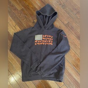 Kids L brown and orange Columbia hoodie